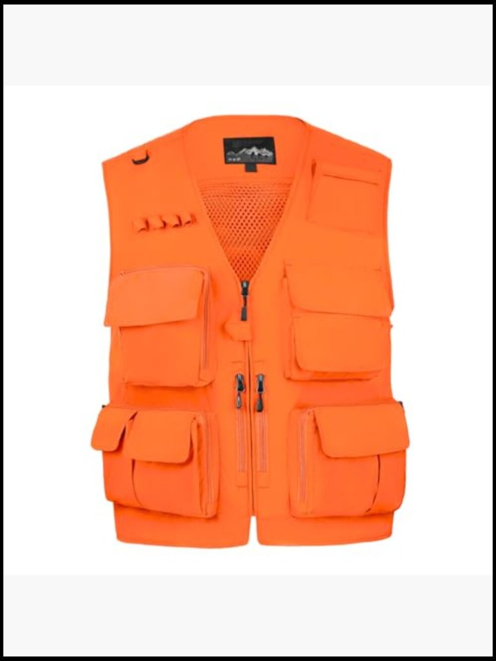 Men's Utility Cargo Vest with Multi Pockets, Polyester, Outdoor Travel Work - Picture 7 of 7